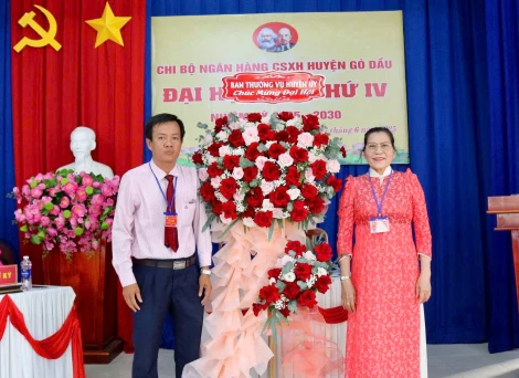 Đại hội Chi bộ Ngân hàng Chính sách xã hội huyện Gò Dầu lần thứ IV, nhiệm kỳ 2025–2030
