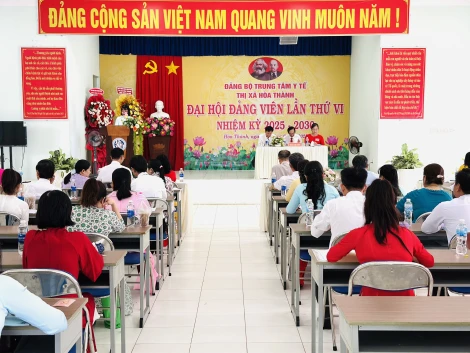 Đại hội Đảng bộ Trung tâm Y tế thị xã Hoà Thành lần thứ VI, nhiệm kỳ 2025-2030